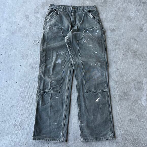 Carhartt Other - Vintage Y2K Carhartt green double knee work wear carpenter pants